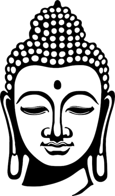 Vektor buddha-kopf-vektor-illustration svg