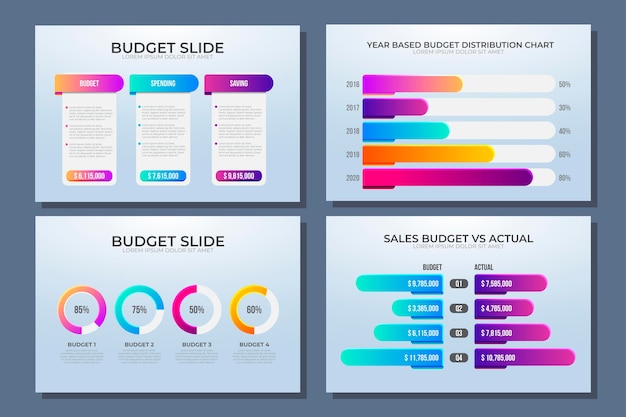 Budget infografik vorlage