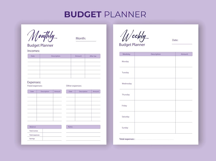 Vektor budgetplaner vorlage