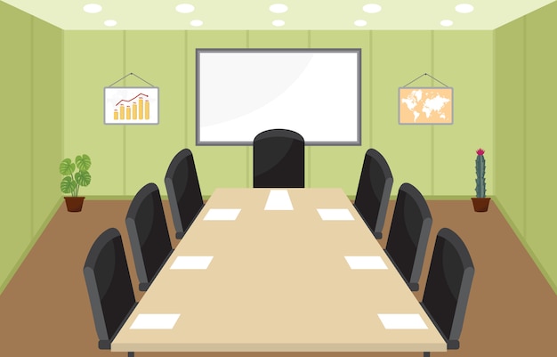 Büro-Arbeitsplatz Konferenzsaal Business Flat
