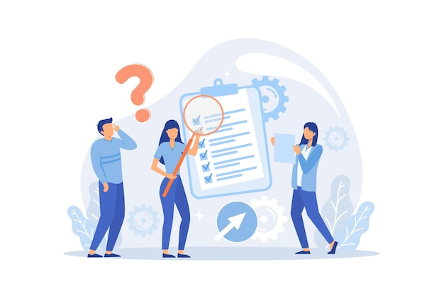 Büroarbeit Rekrutierung HR-Service-Konzept HR-Manager interviewt weibliche Arbeitnehmer, die den Lebenslauf überprüfen