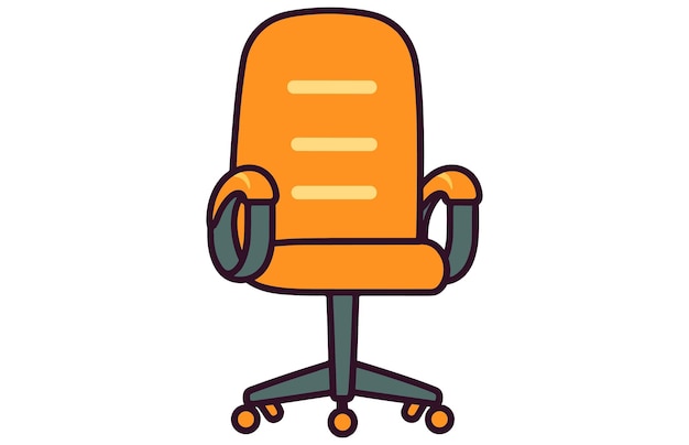 Bürostühle vektor-illustration bürostuhl oder schreibtischstuhl in verschiedenen blickwinkeln illustration