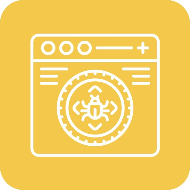 Bug-Icon-Vektorbild kann für die Computerprogrammierung verwendet werden