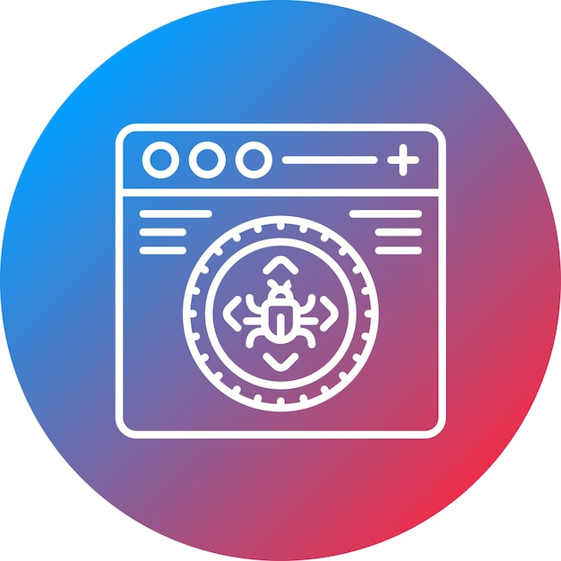 Bug-Icon-Vektorbild kann für die Computerprogrammierung verwendet werden