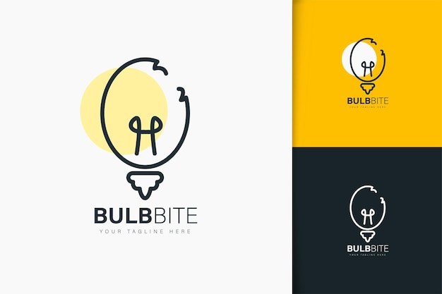 Bulb-Logo-Design im linearen Stil