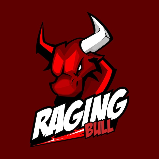 Bull esport mascot logo vektor-bildgebung