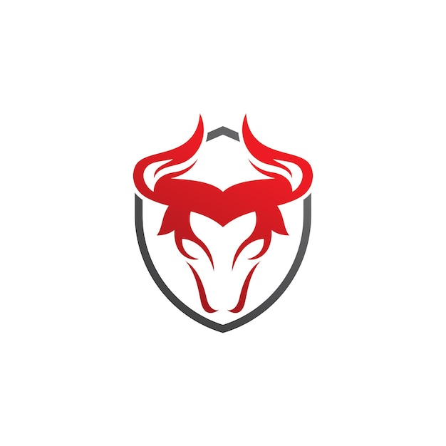 Bull horn logo symbole vektor vorlage