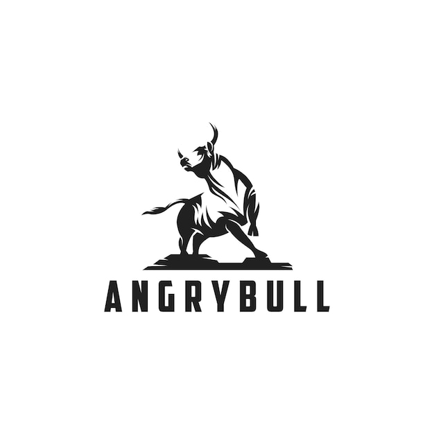 Vektor bull logo silhouette abbildung