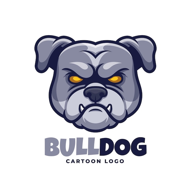 Bulldog-enthusiasten-kreatives cartoon-maskottchen-logo