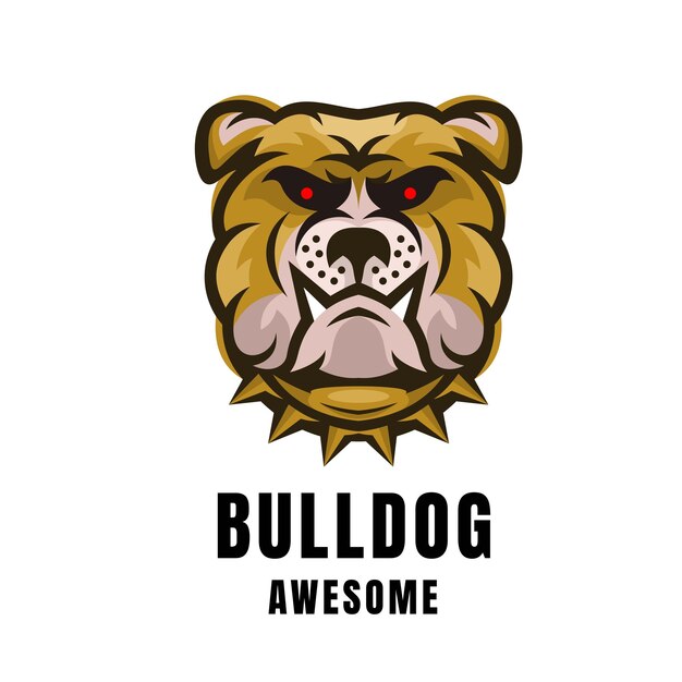 Bulldog kopf maskottchen logo