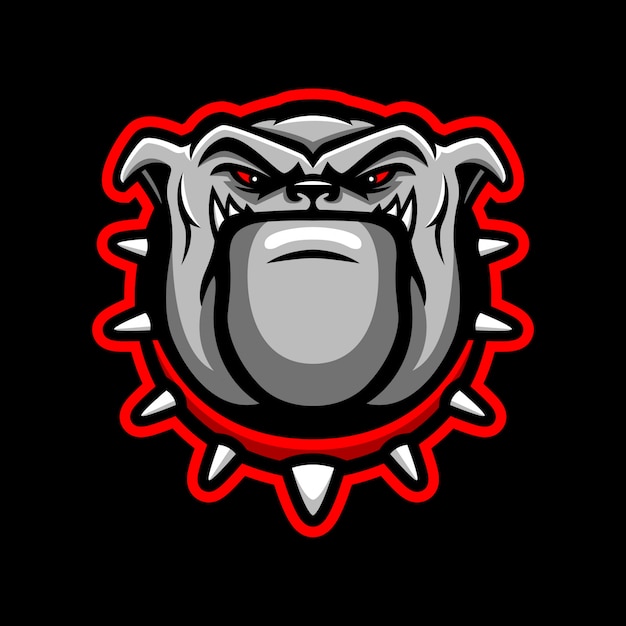 Bulldog kopf maskottchen logo