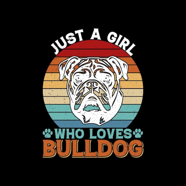 Vektor bulldog-t-shirt-design