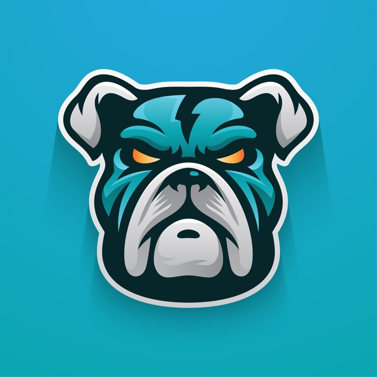 Bulldog Thunder Logo Maskottchen