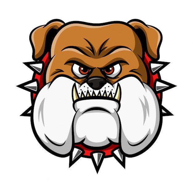 Bulldogge kopf maskottchen illustration