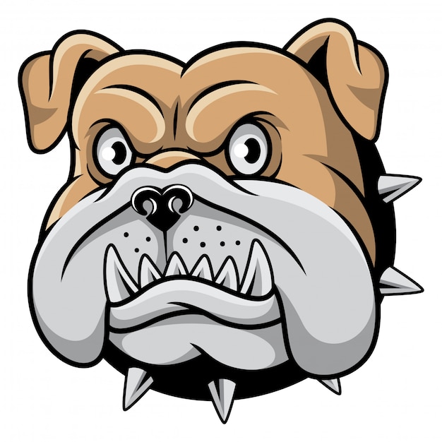 Bulldoggekopf-Maskottchen-Vektorillustration