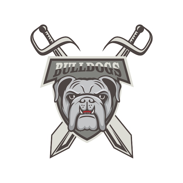 Vektor bulldoggenlogo-maskottchensport-designillustration