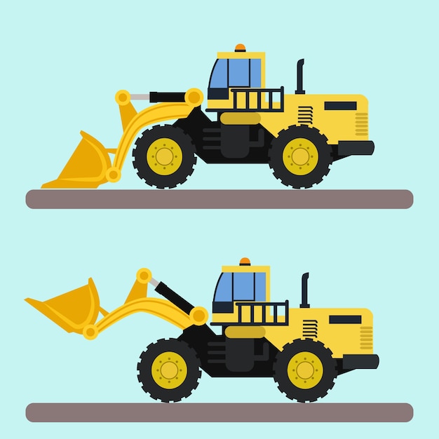 Bulldozer-lkw-vektor-illustration