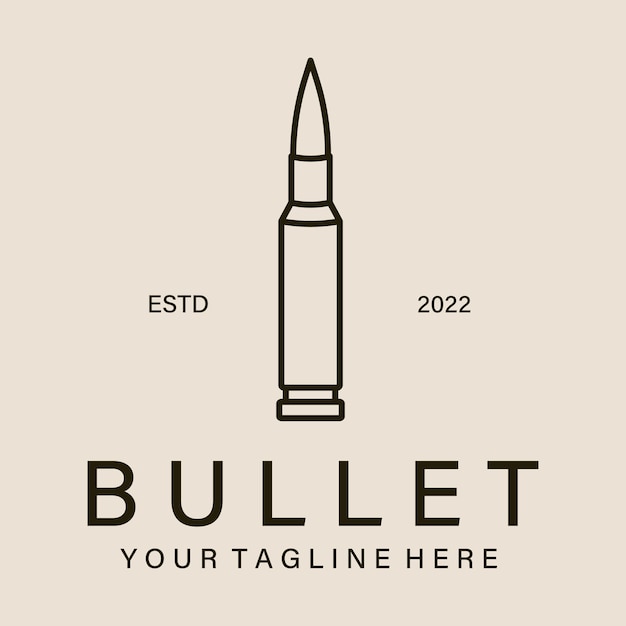 Bullet-line-art-logo-symbol und symbolvektor-illustrationsdesign