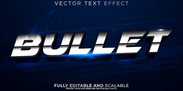 Bullet-texteffekt editierbarer metallic- und action-textstil