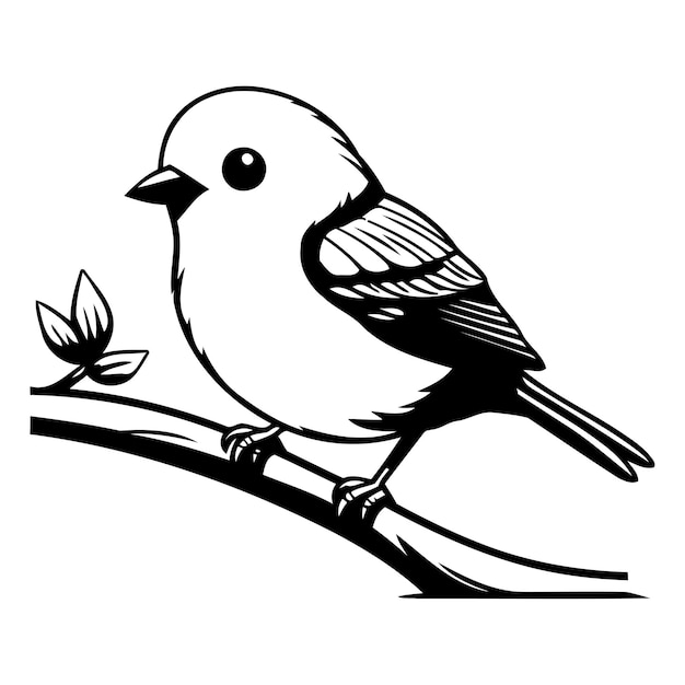 Vektor bullfinch auf einem zweig vektor-illustration eines vogels