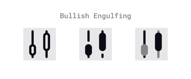 Bullish Engulfing Candlestick-Icons-Blatt