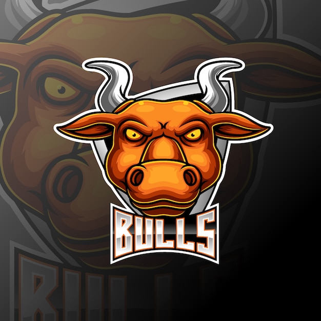 Bulls e Sport Maskottchen Logo Design