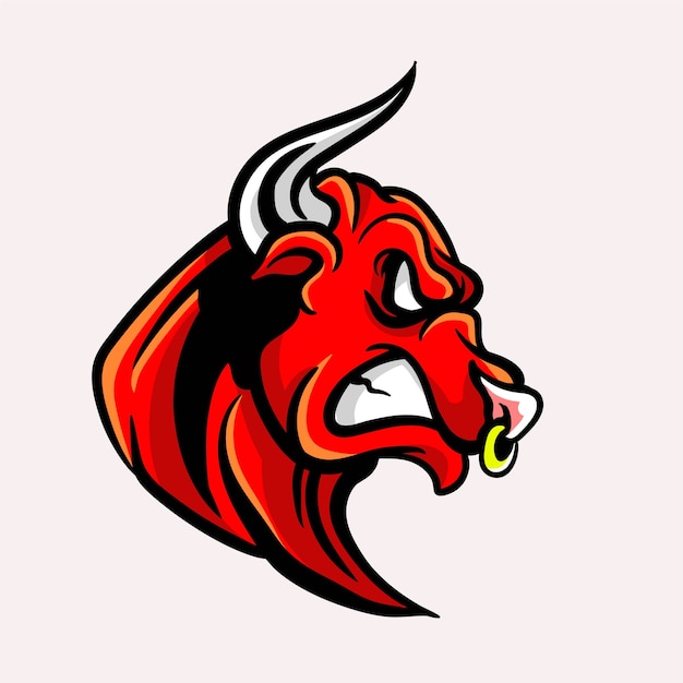 Vektor bulls maskottchen logo