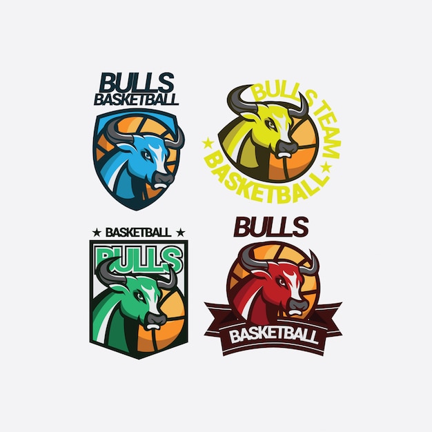 Vektor bulls maskottchen sport logo