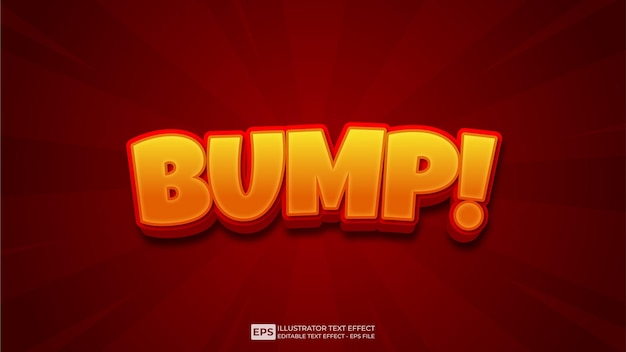 Bump 3D bearbeitbare Texteffekt-Schriftart