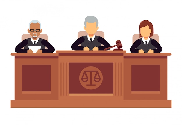 Vektor bundesgerichtshof mit richtern. rechtsprechung und gesetzesvektorkonzept