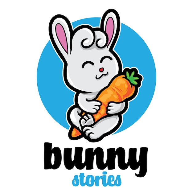 Bunny cute mascot logo