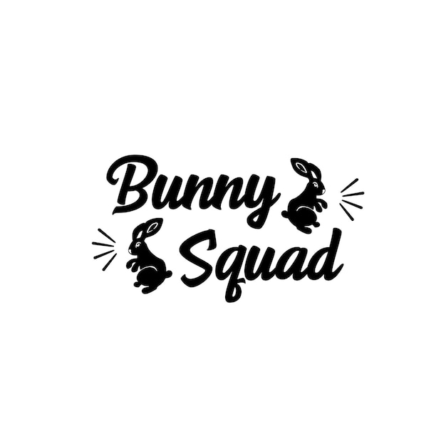 Bunny Squad Feiern Sie Ostern. Feiern Sie den Osterhasen