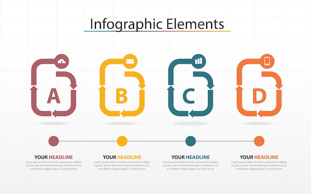 Bunte abstrakte business infografik vorlage