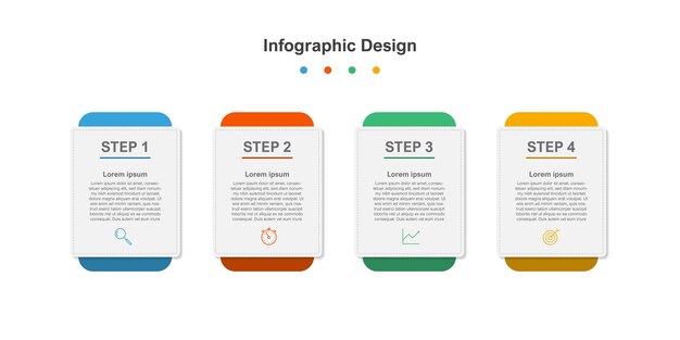 Bunte abstrakte geschäft infografische vorlage