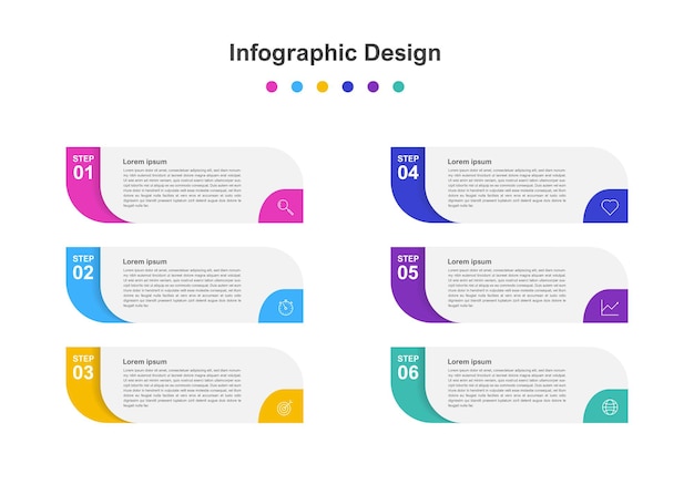 Bunte abstrakte geschäft infografische vorlage