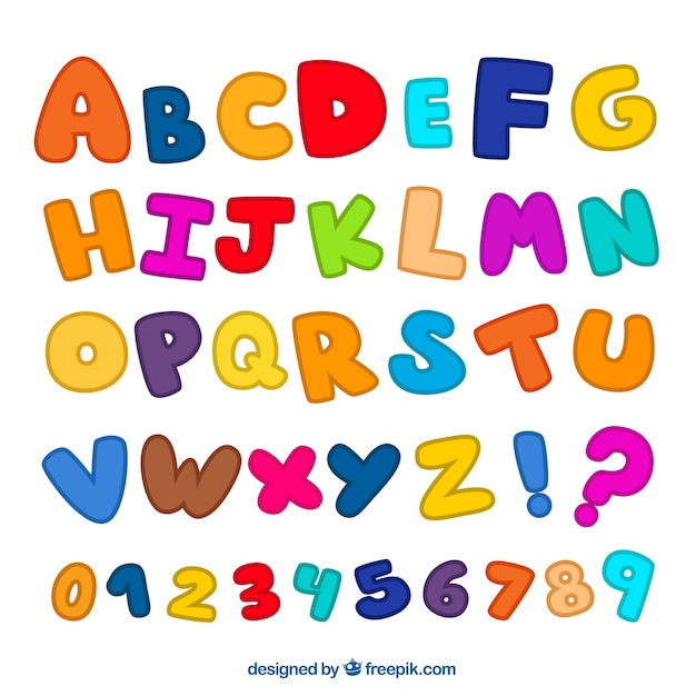 Vektor bunte alphabet