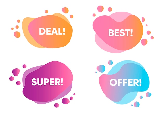 Bunte Best-Sale-Etiketten-Set