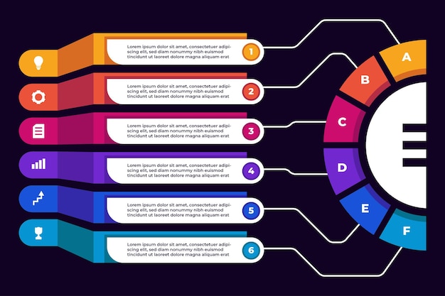 Bunte business-infografik-planvorlage