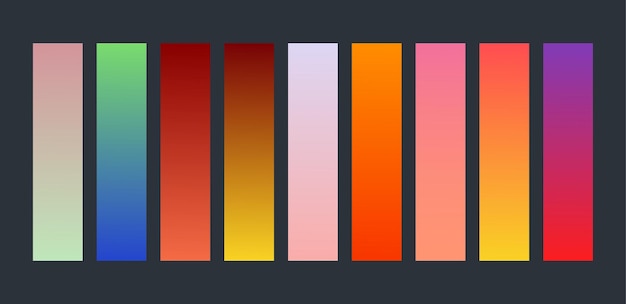 Bunte Farbverlauf-Set-Design