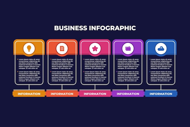 Bunte flache business-infografik-design-vorlage