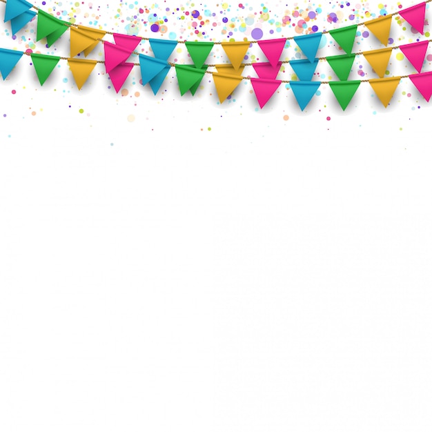 Bunte Flaggengirlanden