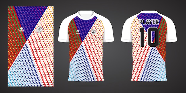 Vektor bunte fußball-trikot-sport-design-vorlage