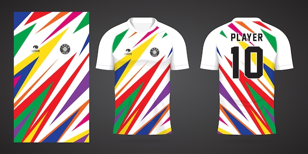 Bunte fußball-trikot-sport-design-vorlage