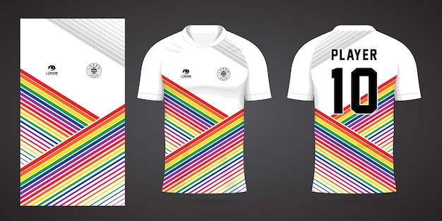 Bunte fußball-trikot-sport-design-vorlage