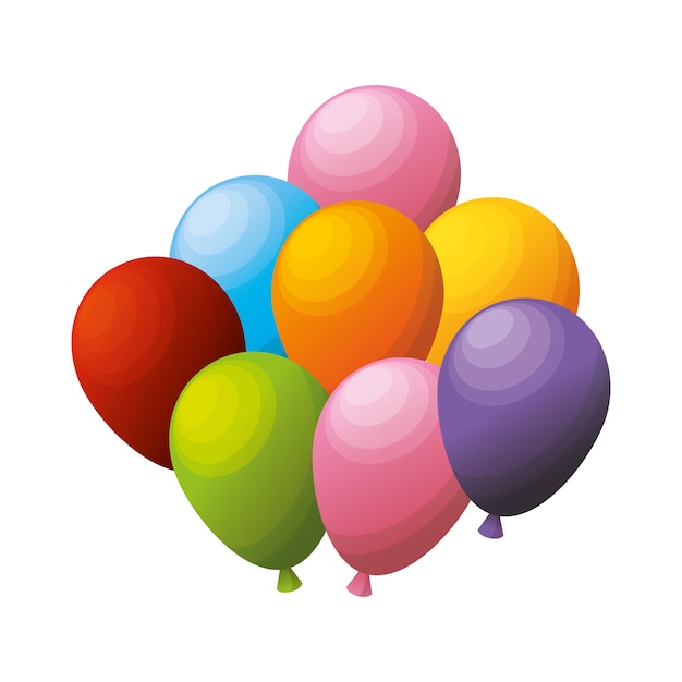 Bunte haufen luftballons party