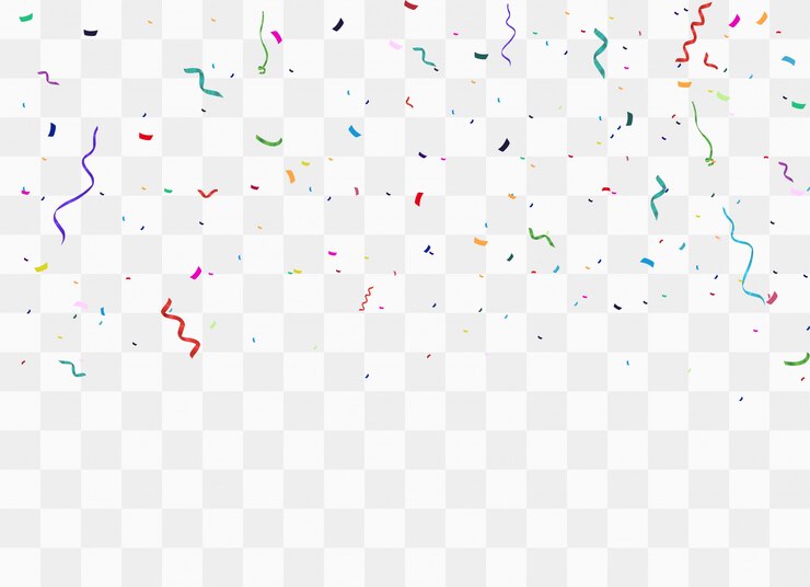 Vektor bunte helle konfetti lokalisiert auf transparentem hintergrund.