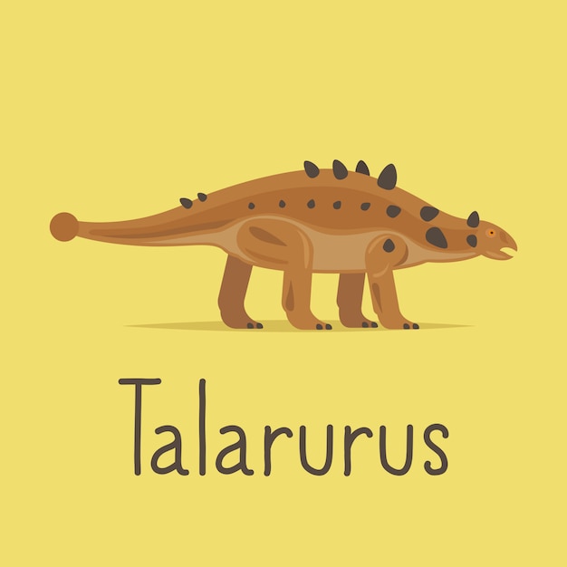 Bunte karte des talarurus-dinosauriers