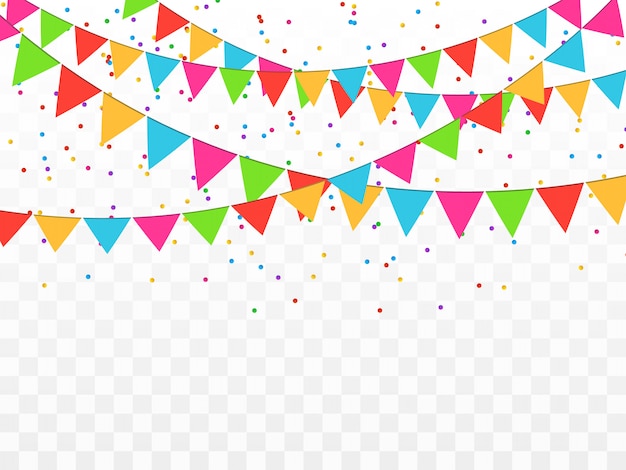 Bunte Konfetti isoliert. festlicher Hintergrund. Alles Gute zum Geburtstag. Ruhetag.