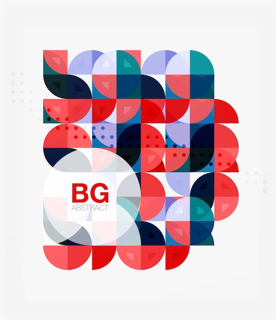 Bunte Kreise moderne abstrakte Komposition mit Text Geometrischer Hintergrund Vektorvorlage Hintergrund für Workflow-Layout-Diagramm-Nummernoptionen oder Webdesign