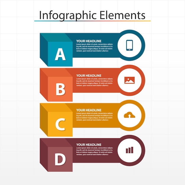 Bunte Kreisgeschäft Infographics Elemente